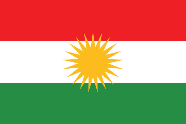 Official vector flag of Iraqi Kurdistan ( autonomous region ) .